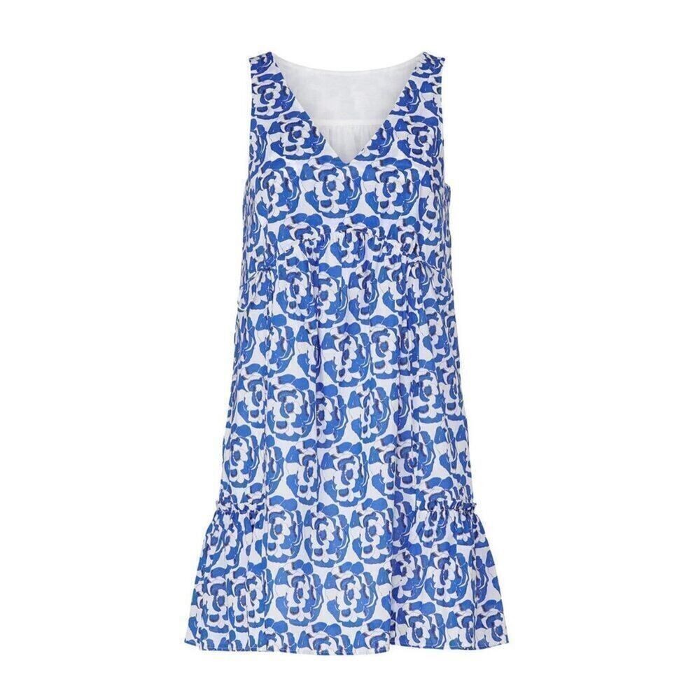 Thakoon x RTR Blue Printed Ruffle Dress ❤️‍🩹 - Picture 3 of 9